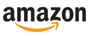 Amazon logo with black text and orange smile arrow on a white background
