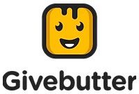 Givebutter logo with a yellow smiling square icon above the black wordmark