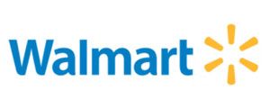 Walmart logo in blue text with yellow spark icon