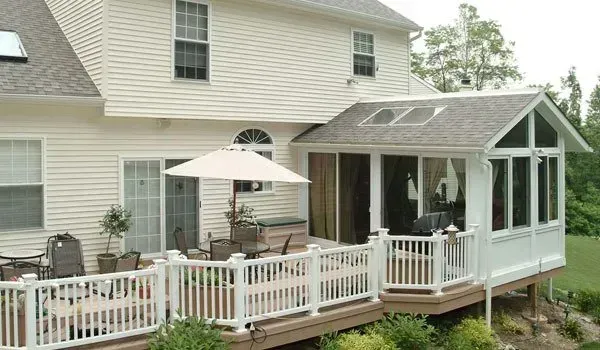 white house with fence