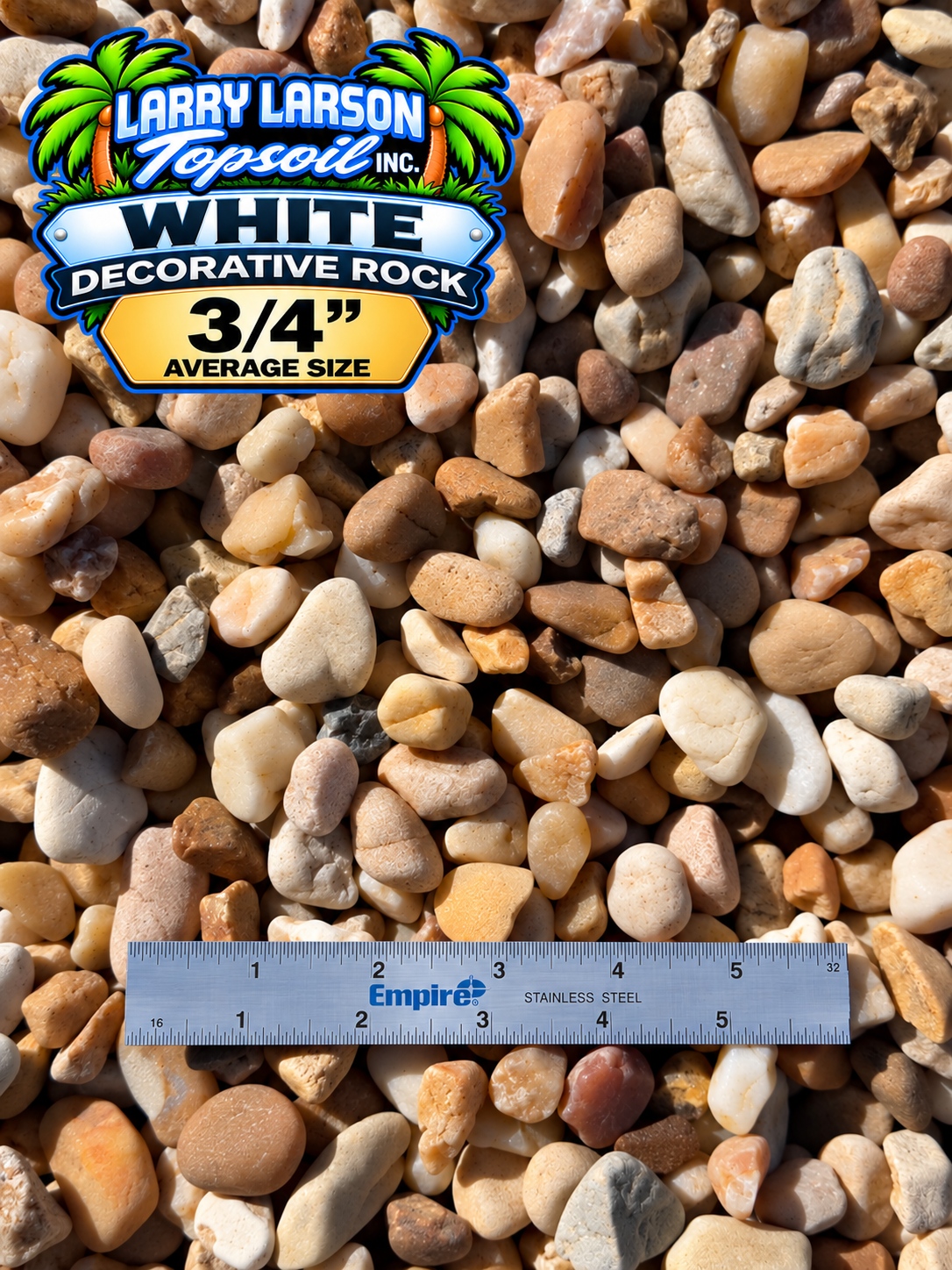 White decorative rocks