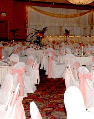 Chair covers with coral ties