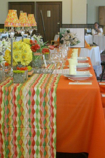 Orange Polyester Linen