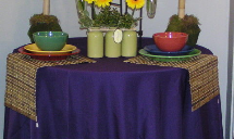 Purple Polyester Linen