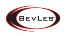 The logo for bevles is a red circle with the word bevles inside of it.
