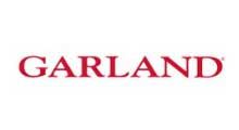 The garland logo is red and white on a white background.