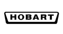 A black and white hobart logo on a white background.