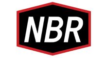 A black and red logo with the word nbr on it.