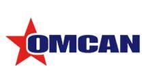 The omcan logo has a red star on it.