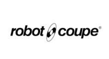 A black and white logo for robot coupe on a white background.
