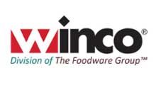 The winco division of the foodware group logo is red and black.