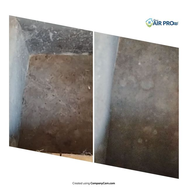 Comparison of a dirty concrete surface before and after cleaning.