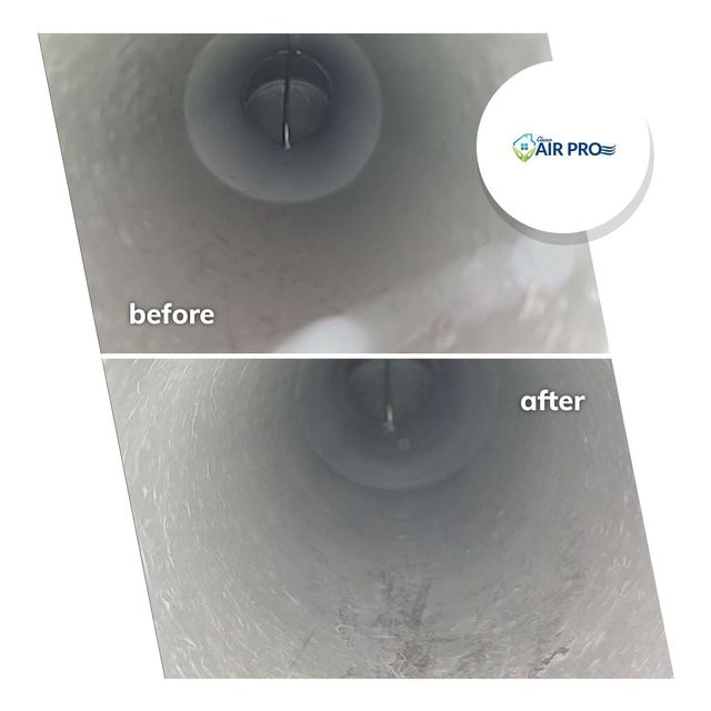 Before and after shot of a vent, showing cleaning improvement. The 