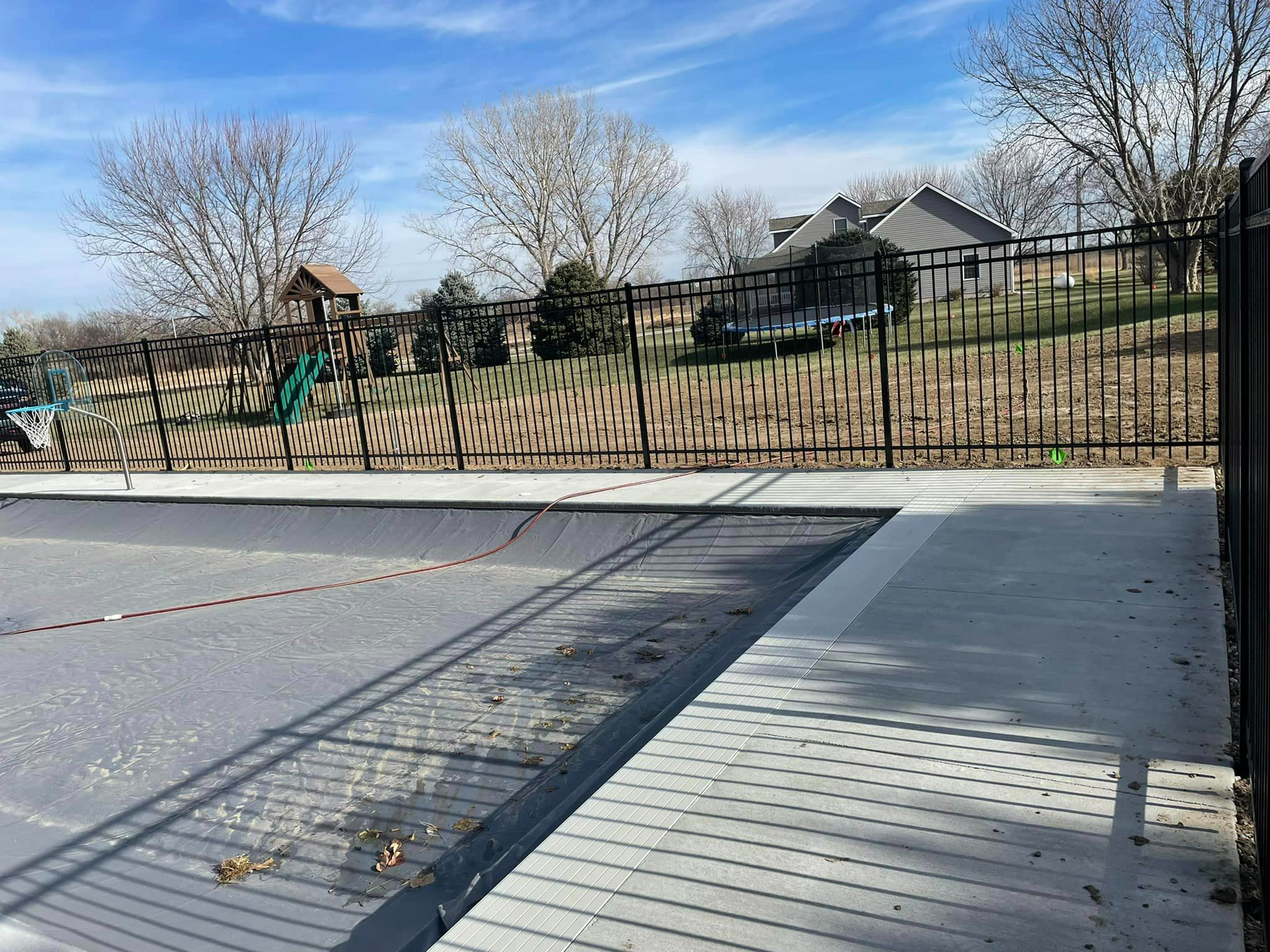 Ornamental iron fence