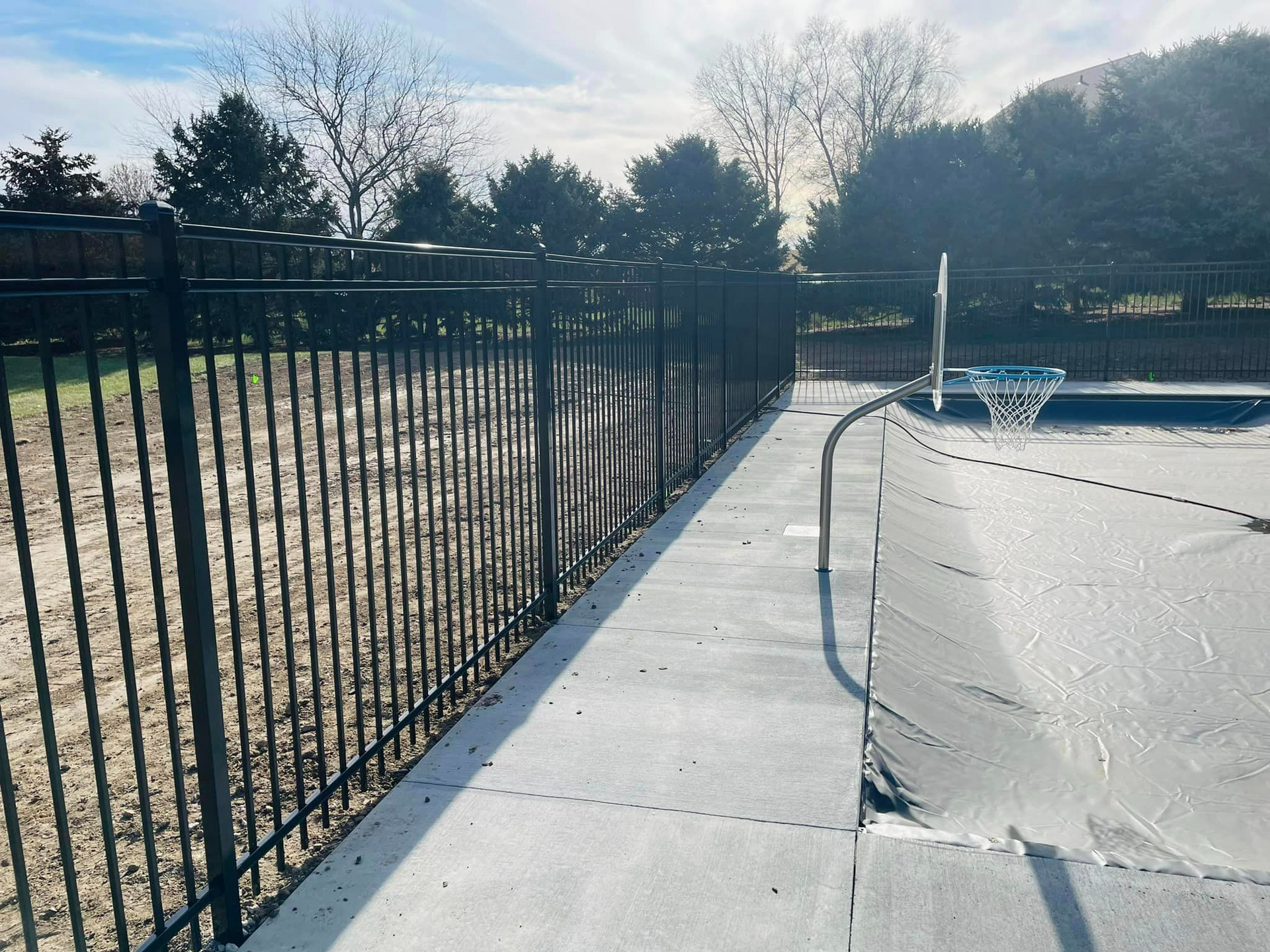 Ornamental iron fence