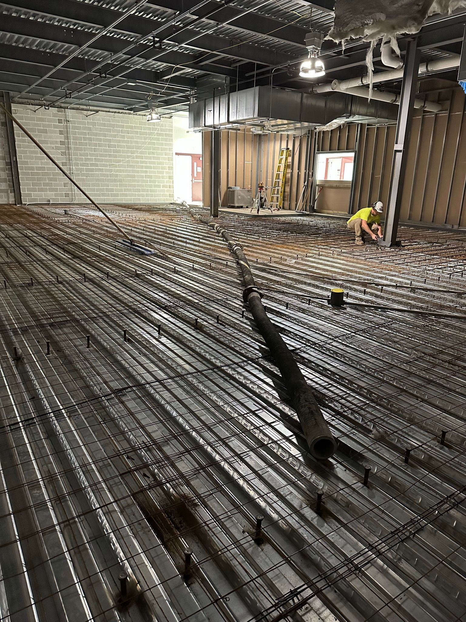 Concrete slab on deck