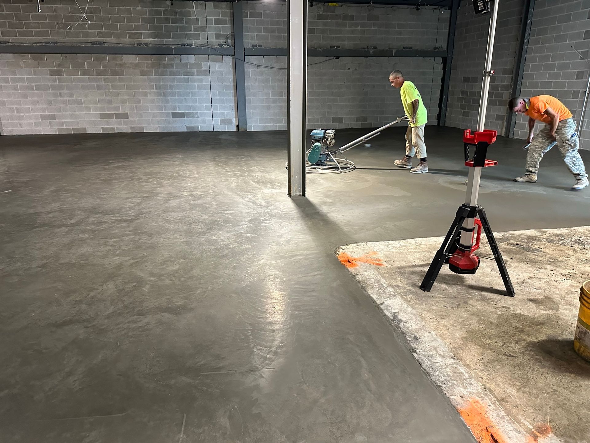 Concrete slab on deck
