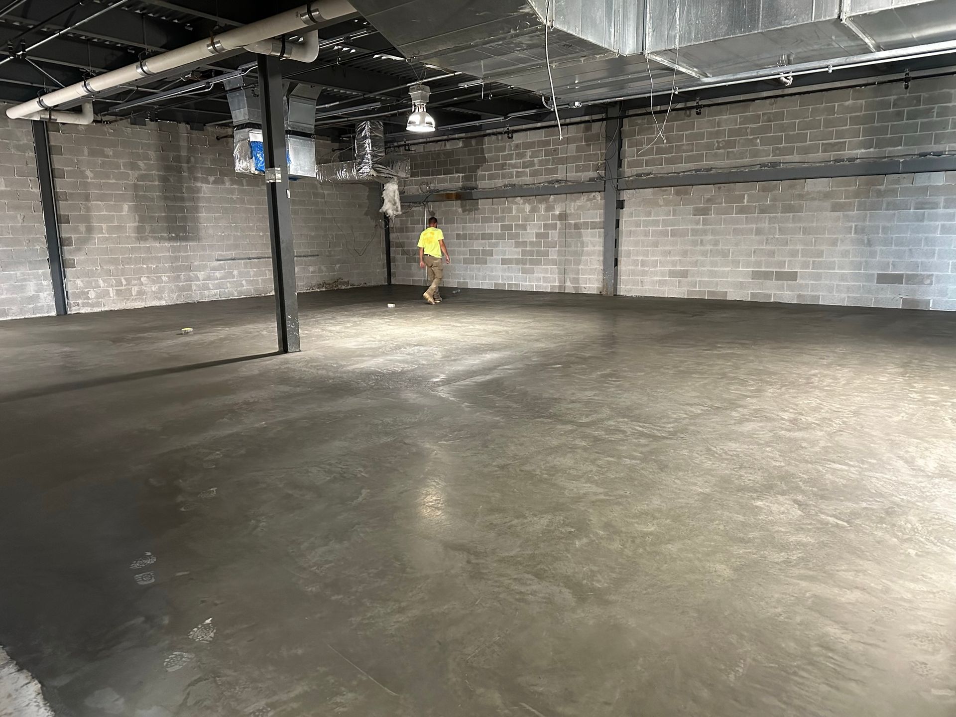 Concrete slab on deck