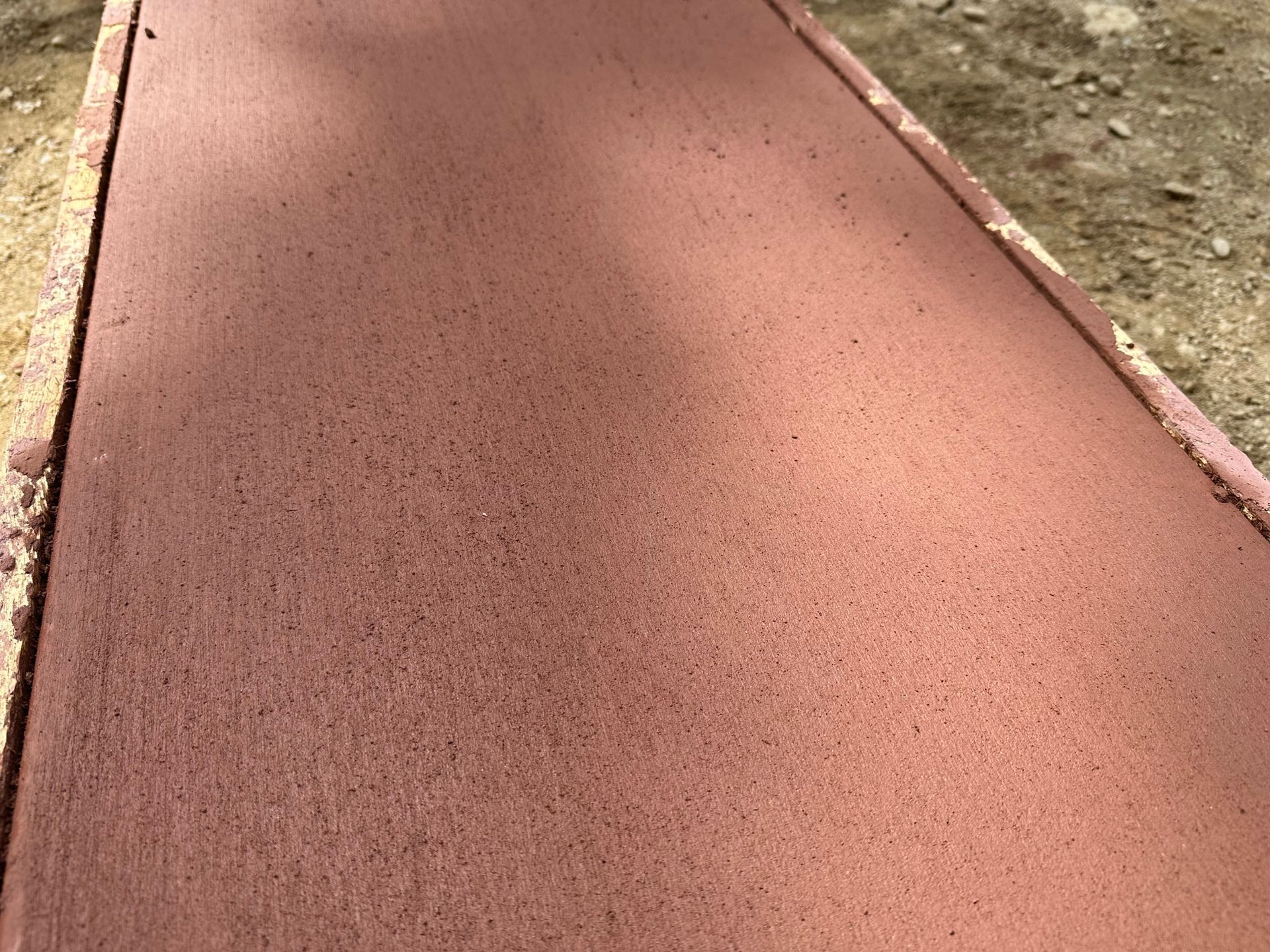 Decorative red concrete bands