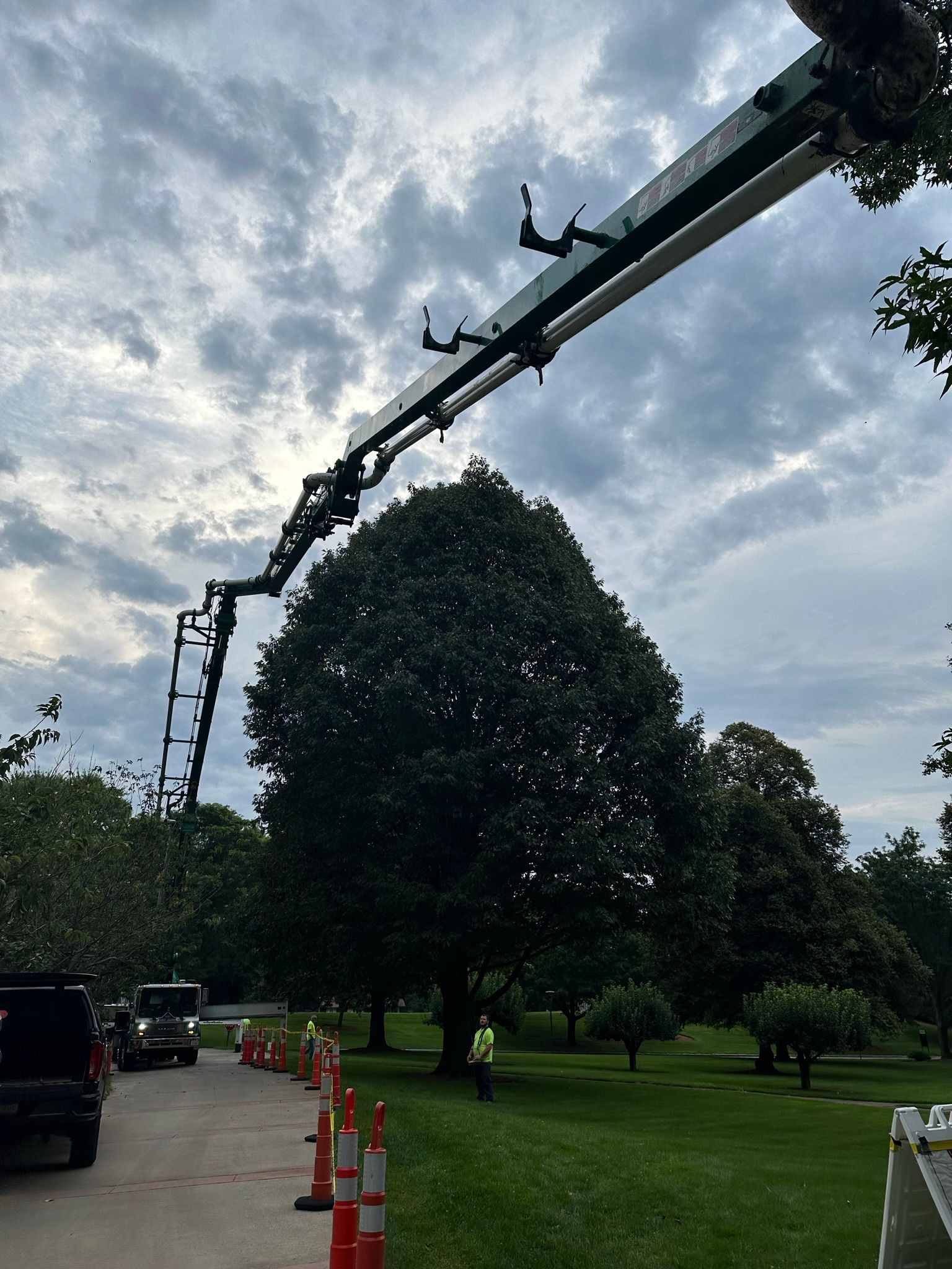 Concrete pumping and infilling