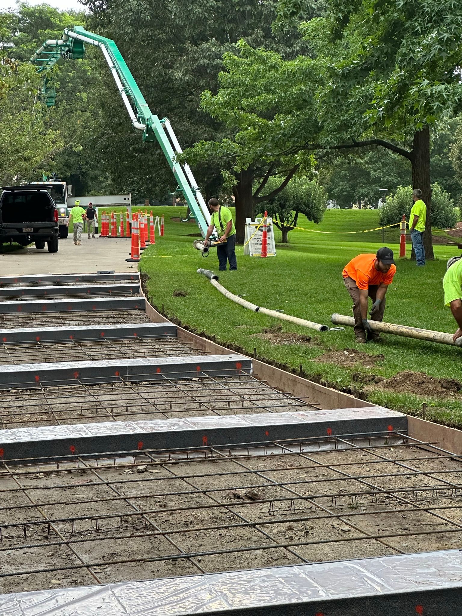 Concrete pumping and infilling