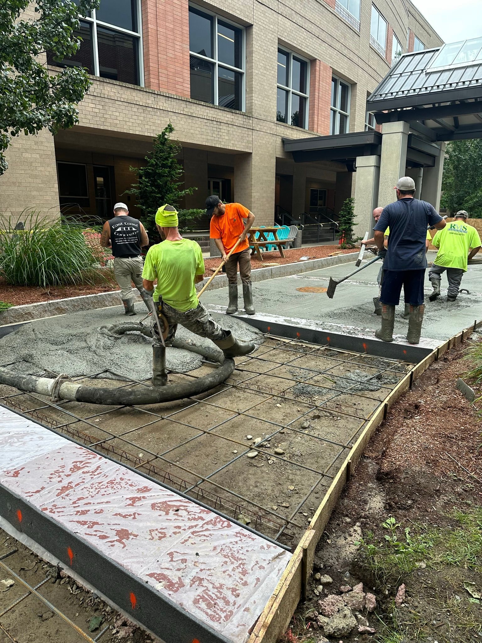 Concrete pumping and infilling