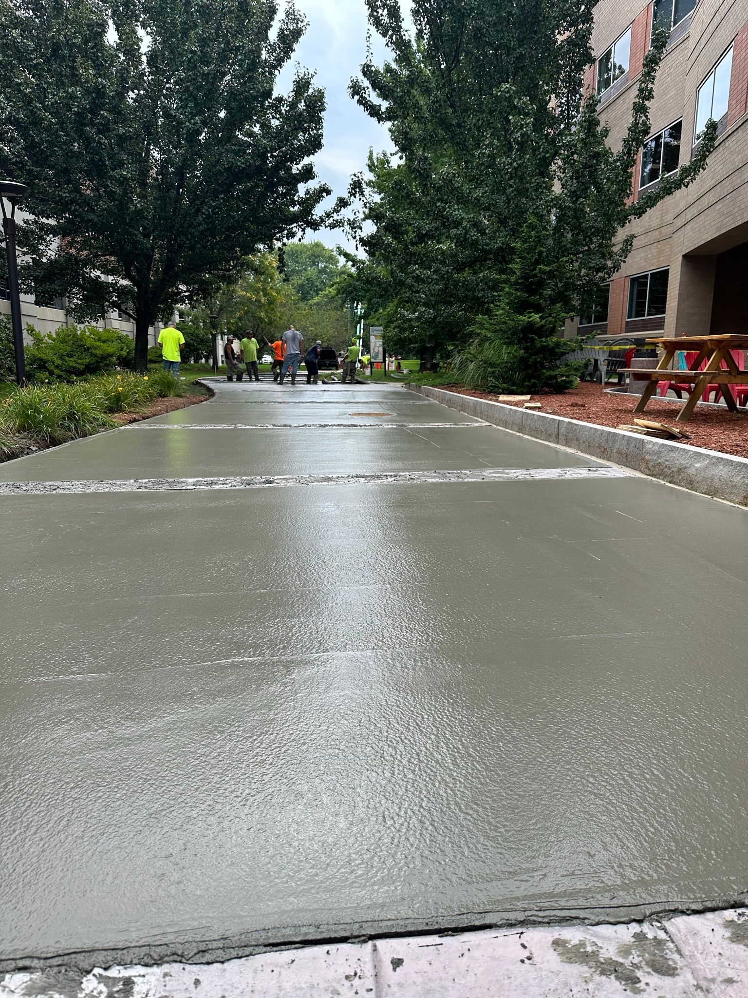 Concrete pumping and infilling