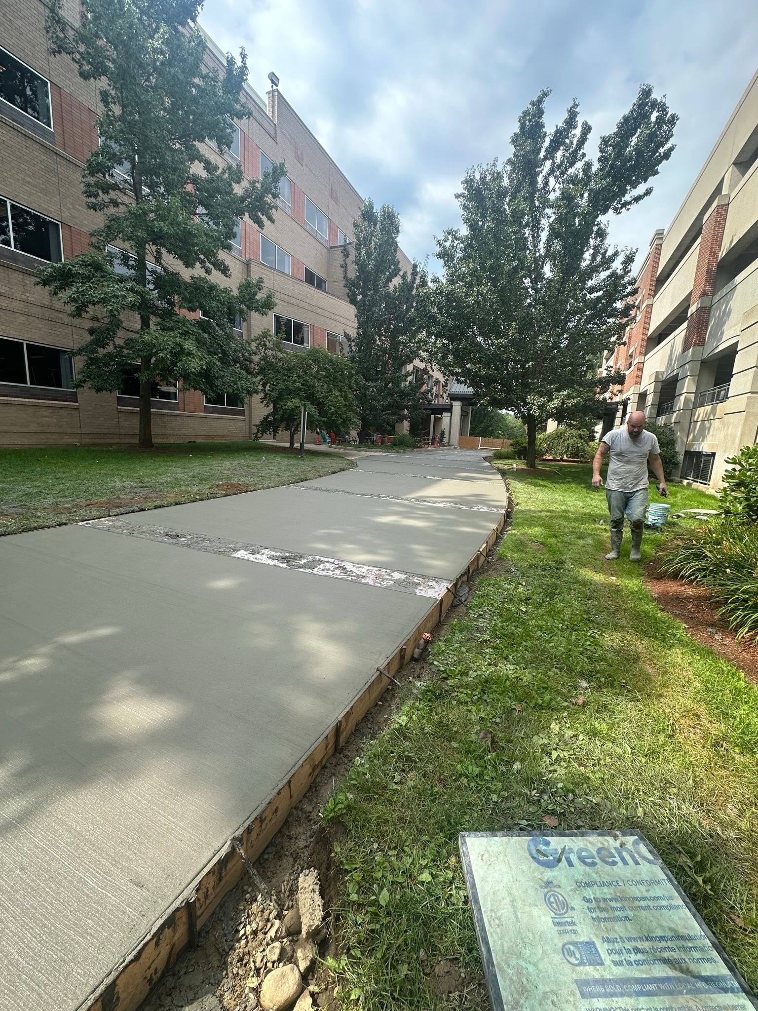 Concrete pumping and infilling