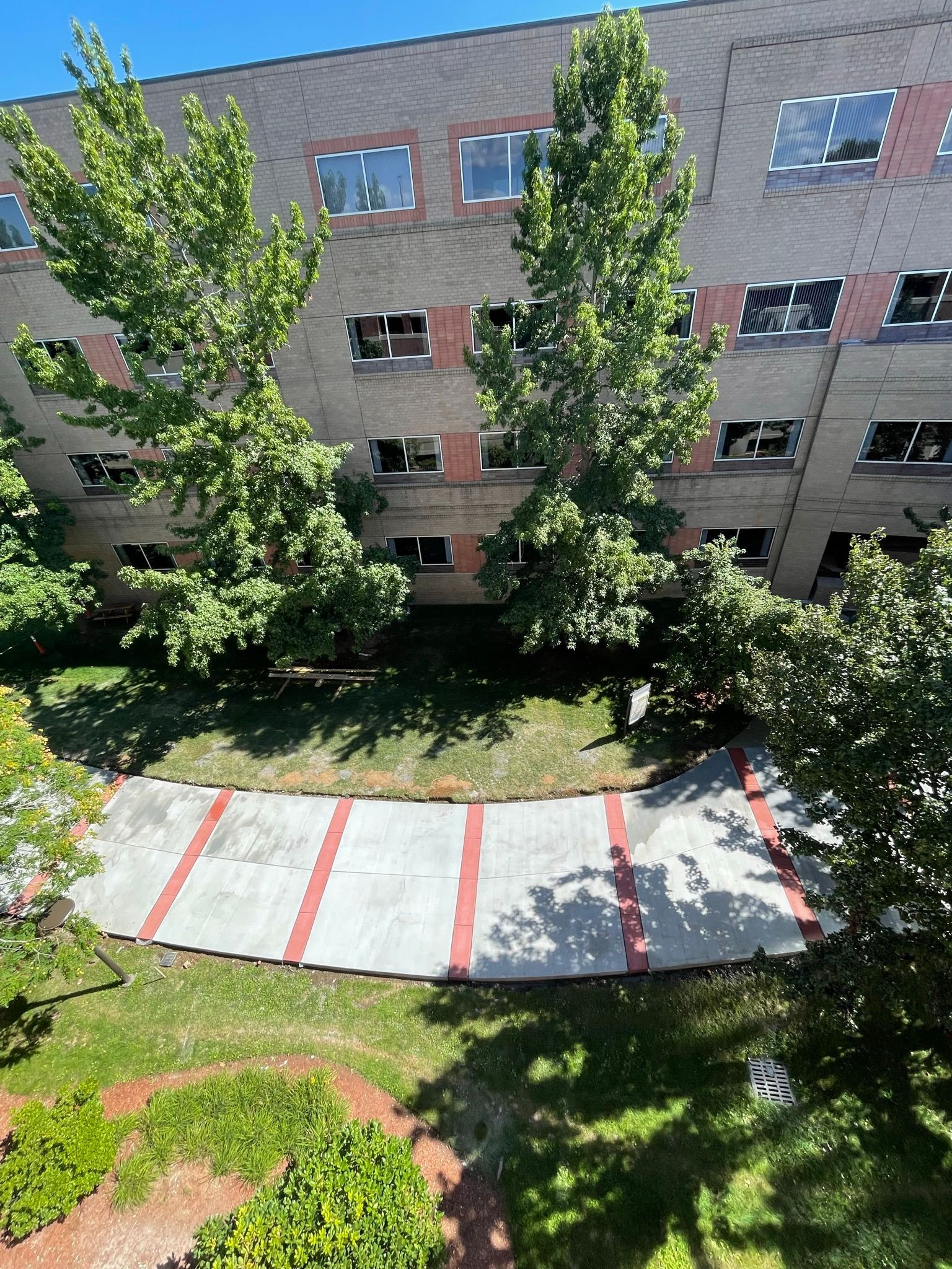 Completed emergency driveway