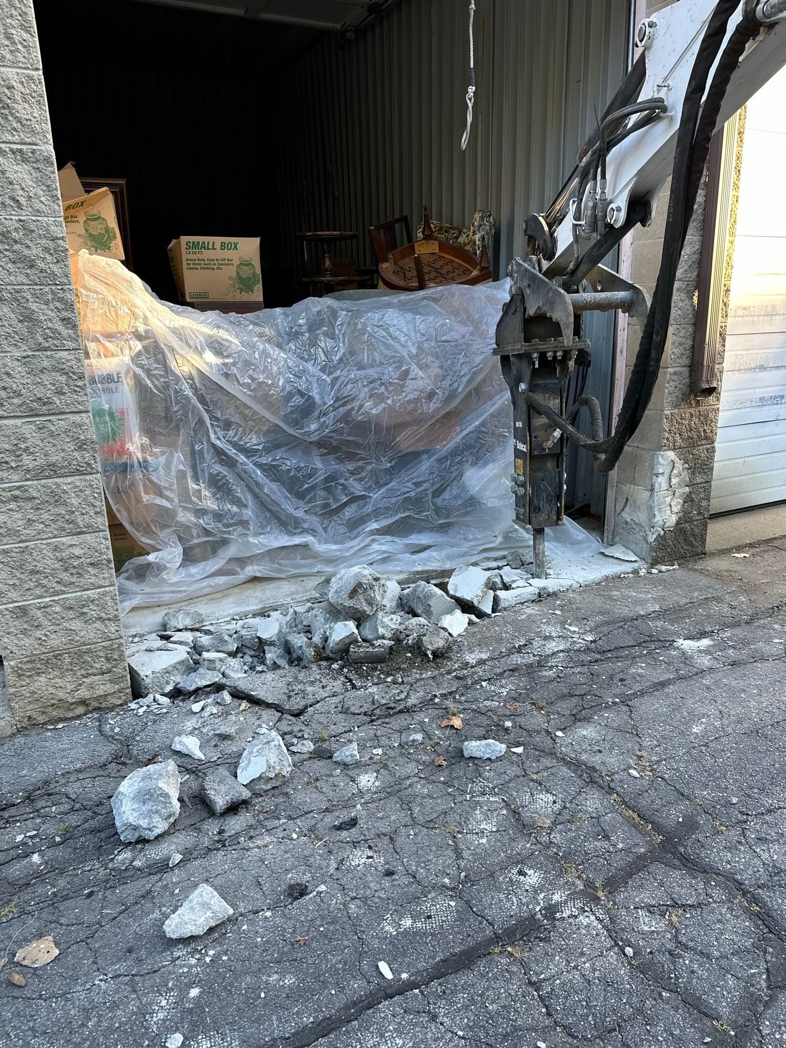 Replacing failing concrete aprons