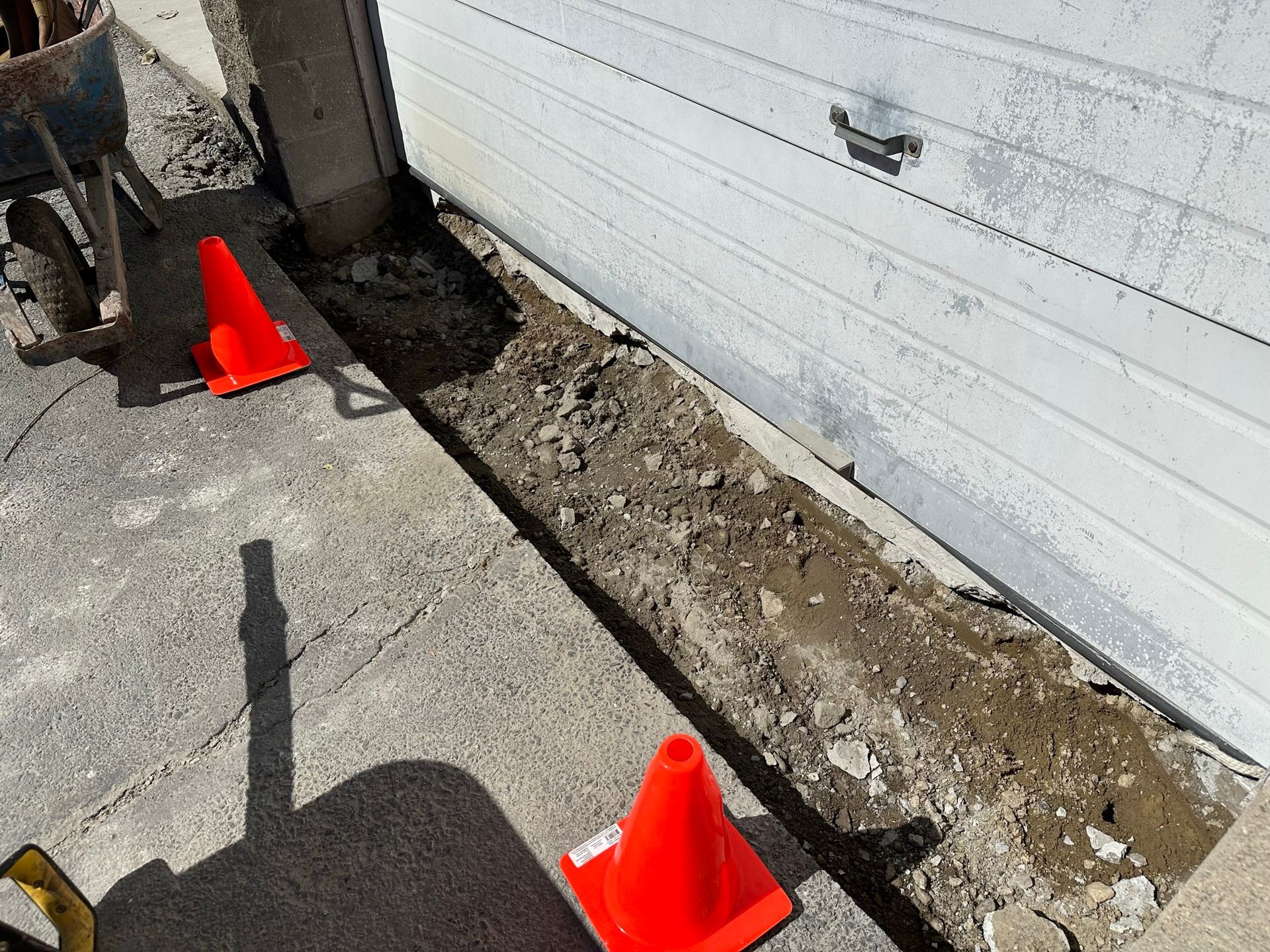 Replacing failing concrete aprons