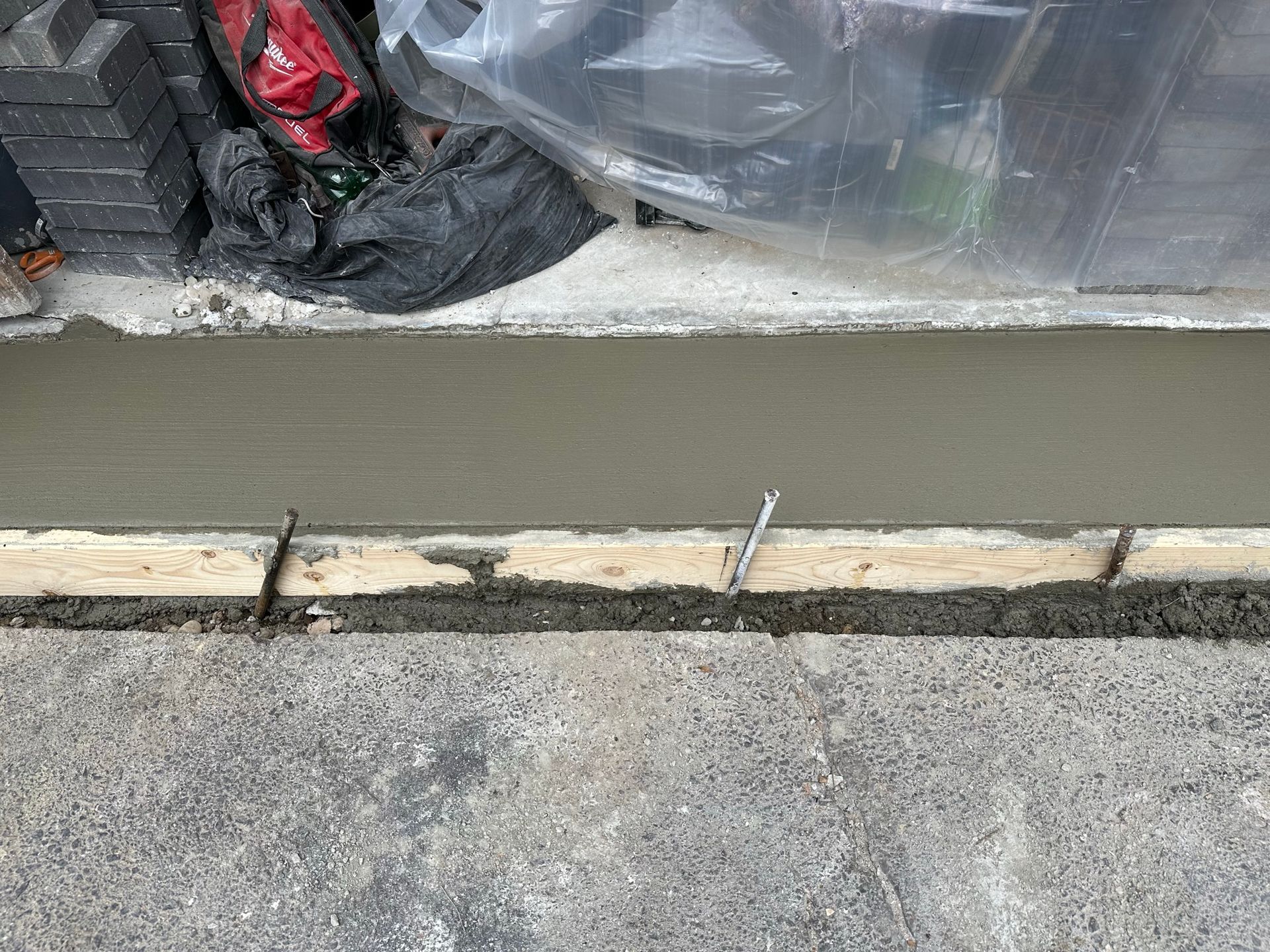 Replacing failing concrete aprons