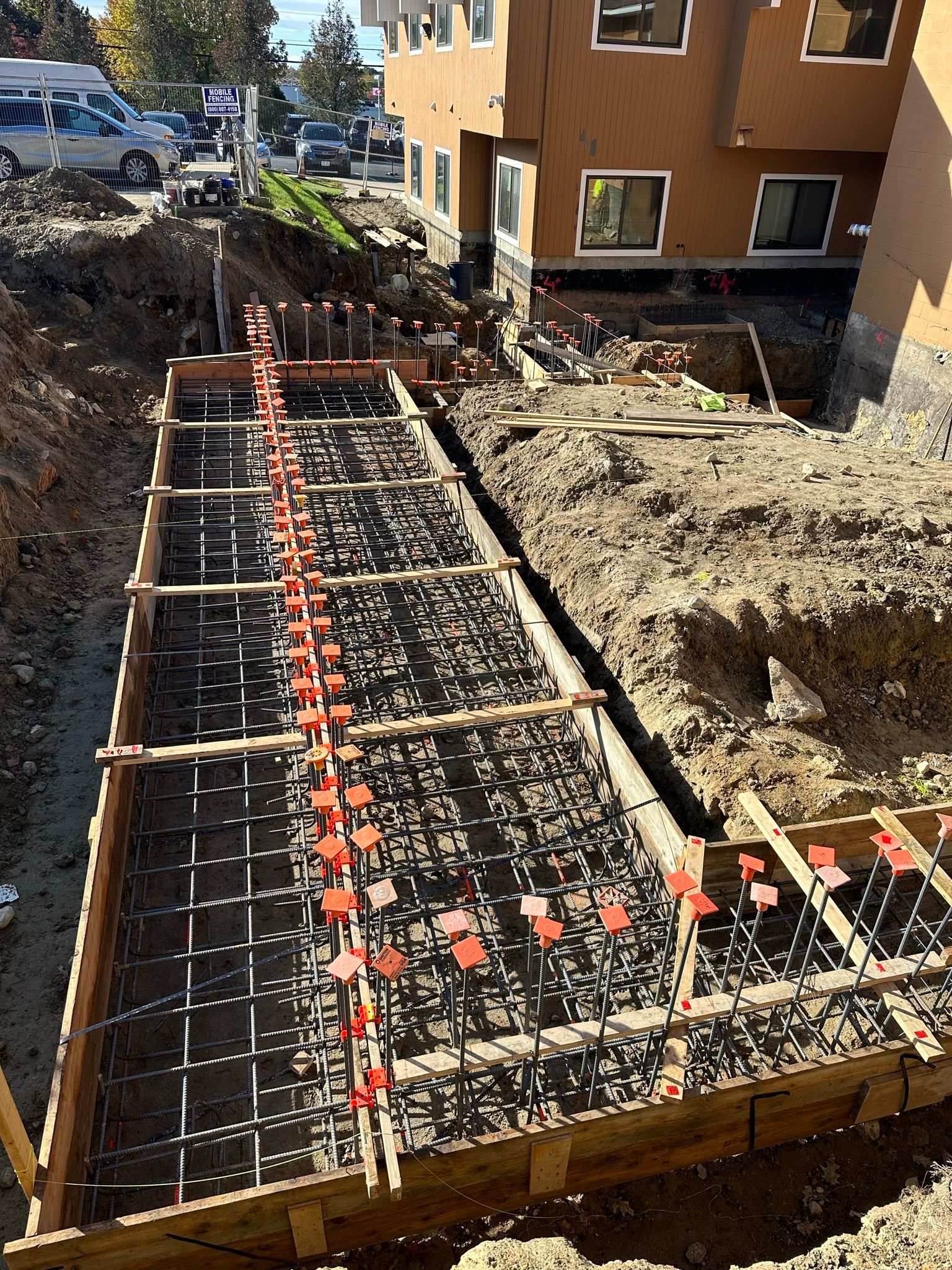 Concrete footing construction