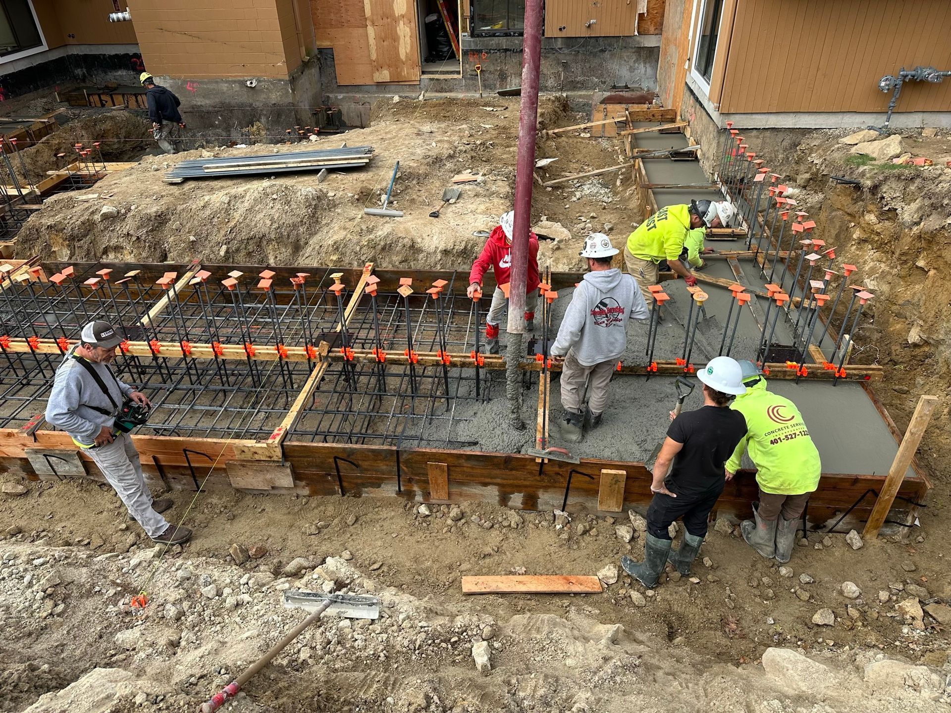 Concrete footing construction