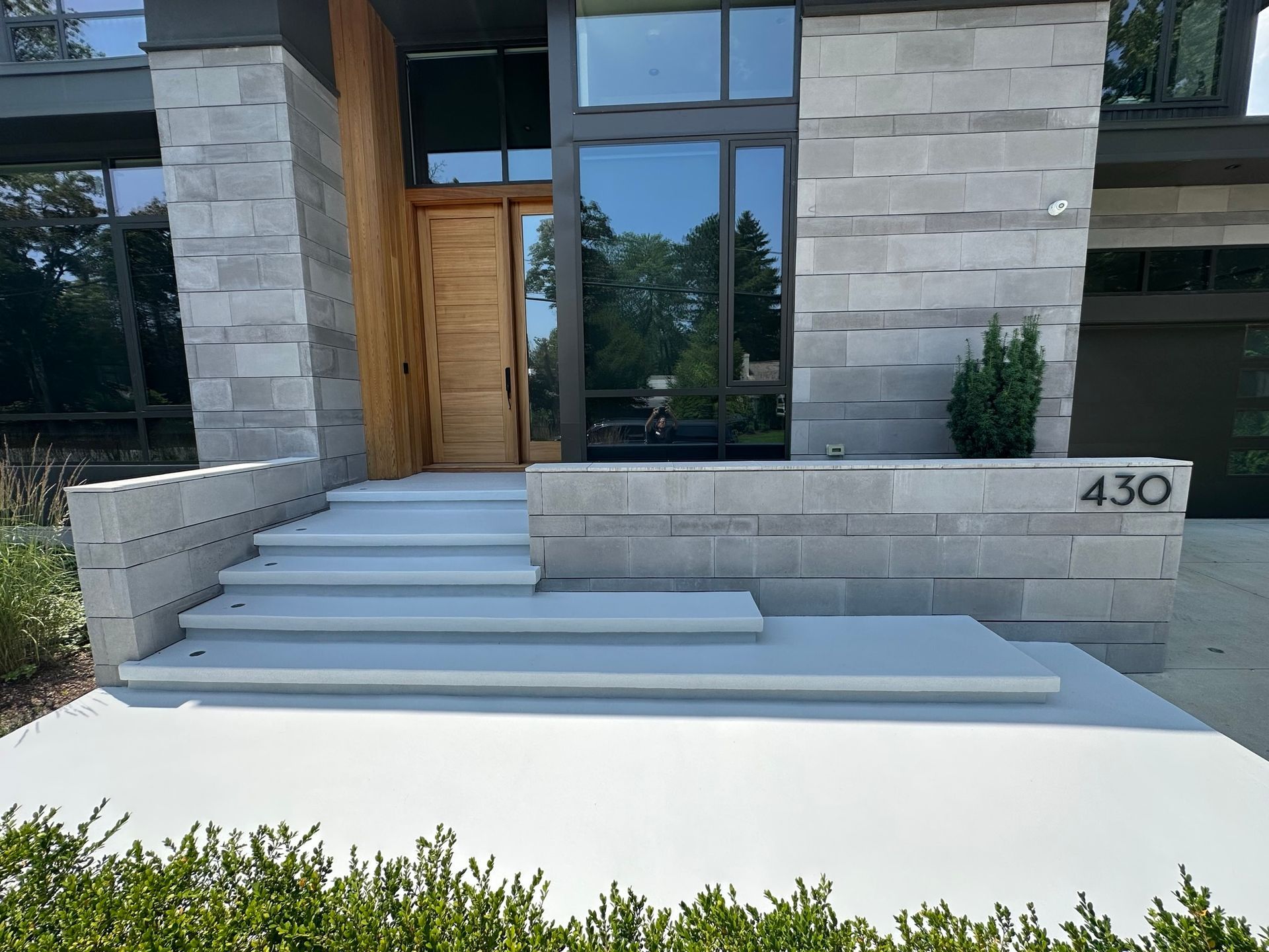 Restored concrete stairs