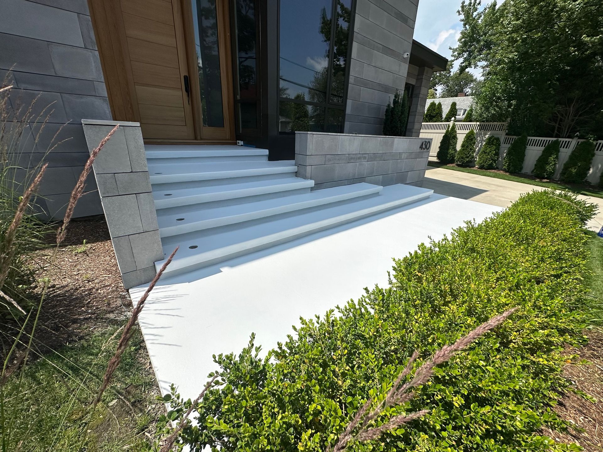 New concrete stairs