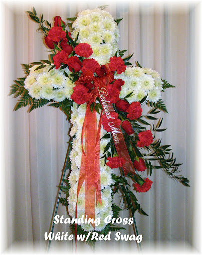 Standing-Cross-White-with-Red-Swag