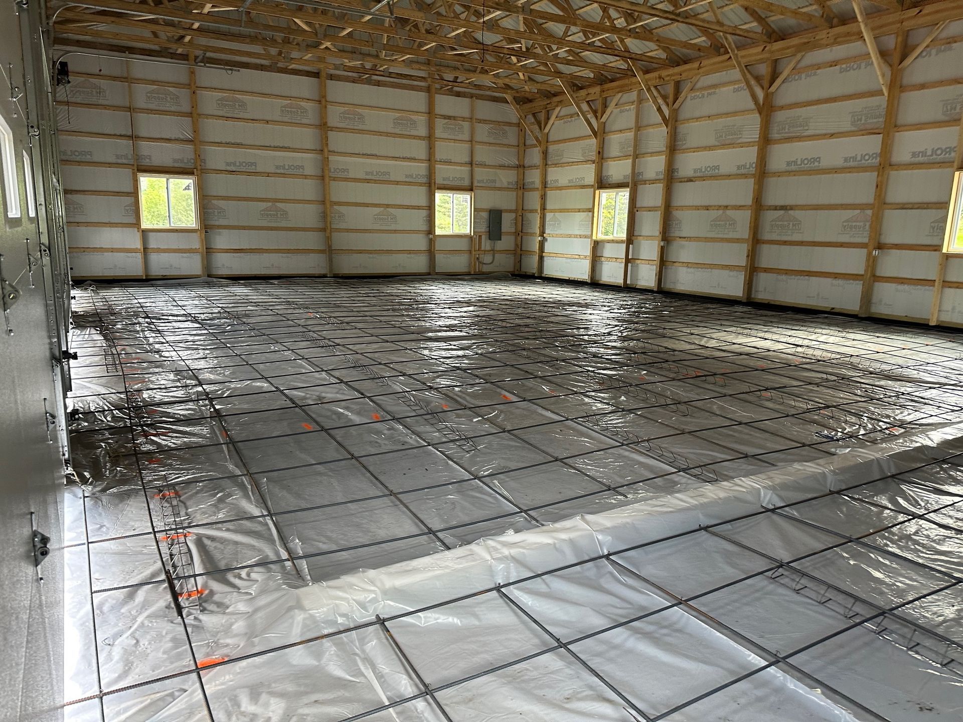 A large room with a lot of concrete in it.