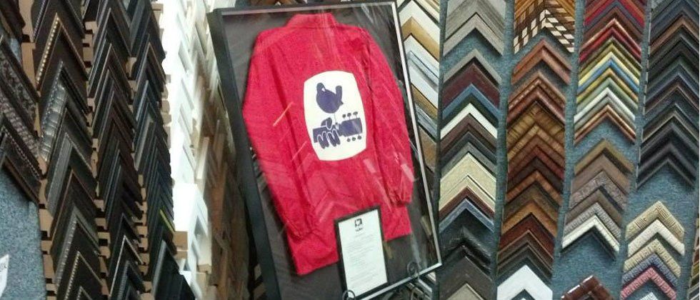 Framed Woodstock jacket and frame samples