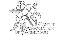 A black and white logo for the cancer association of vanderson.