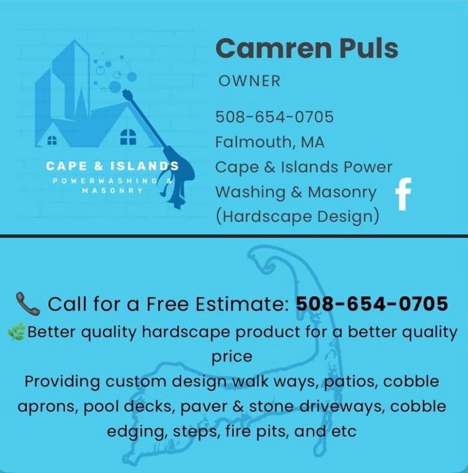 Cape & Islands Power Washing owner's business card