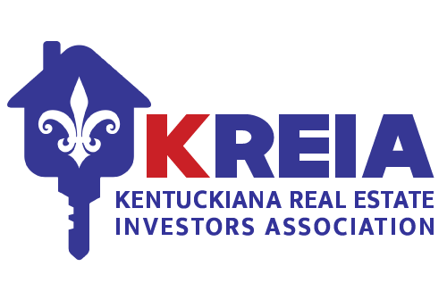 The kentucky real estate investors association logo has a house and a key.