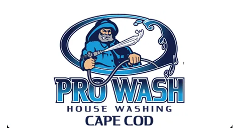 Logo: A fisherman spraying water; "Pro Wash" over "House Washing Cape Cod".