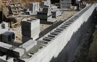 cement block foundation