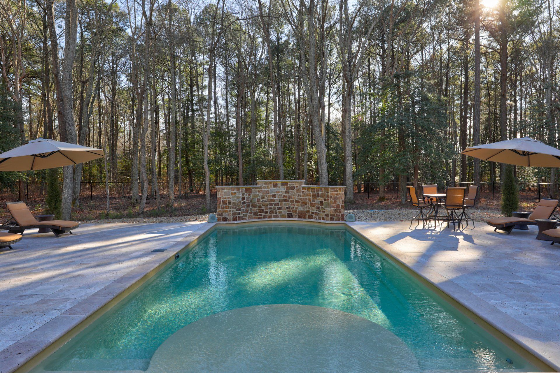 swimming pool in the woods