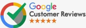Google Customer Reviews logo with a checkmark.