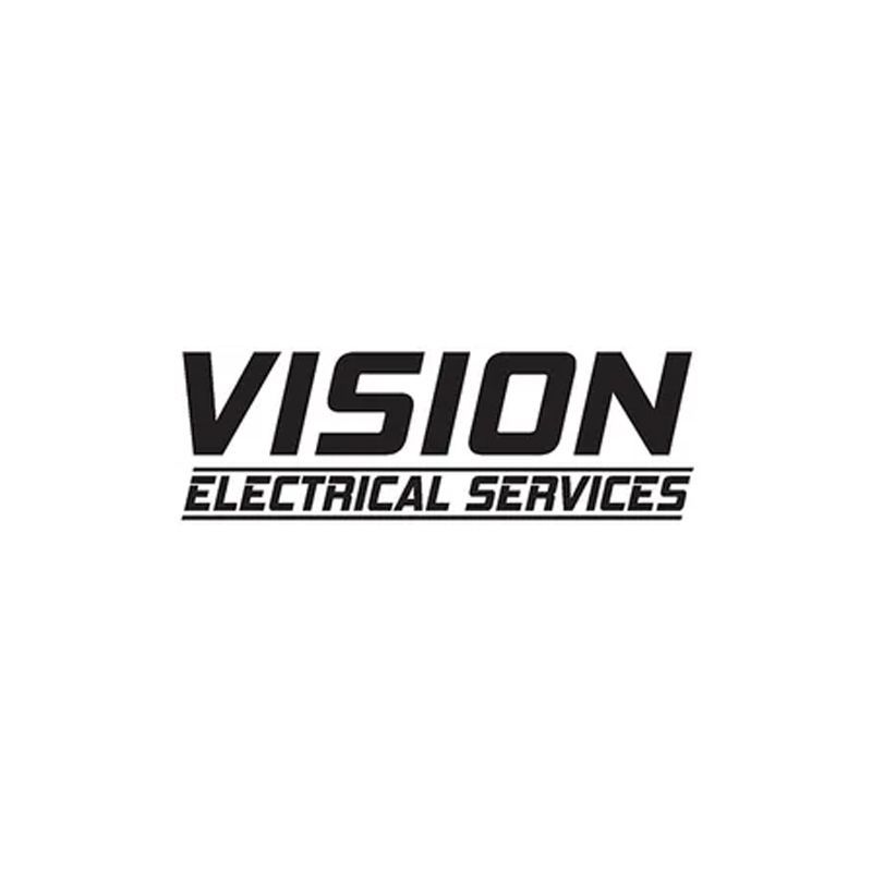 Vision Electrical Services logo in bold black text on a white background