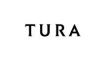 The word tura is written in black on a white background.