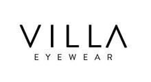 The villa eyewear logo is on a black background.