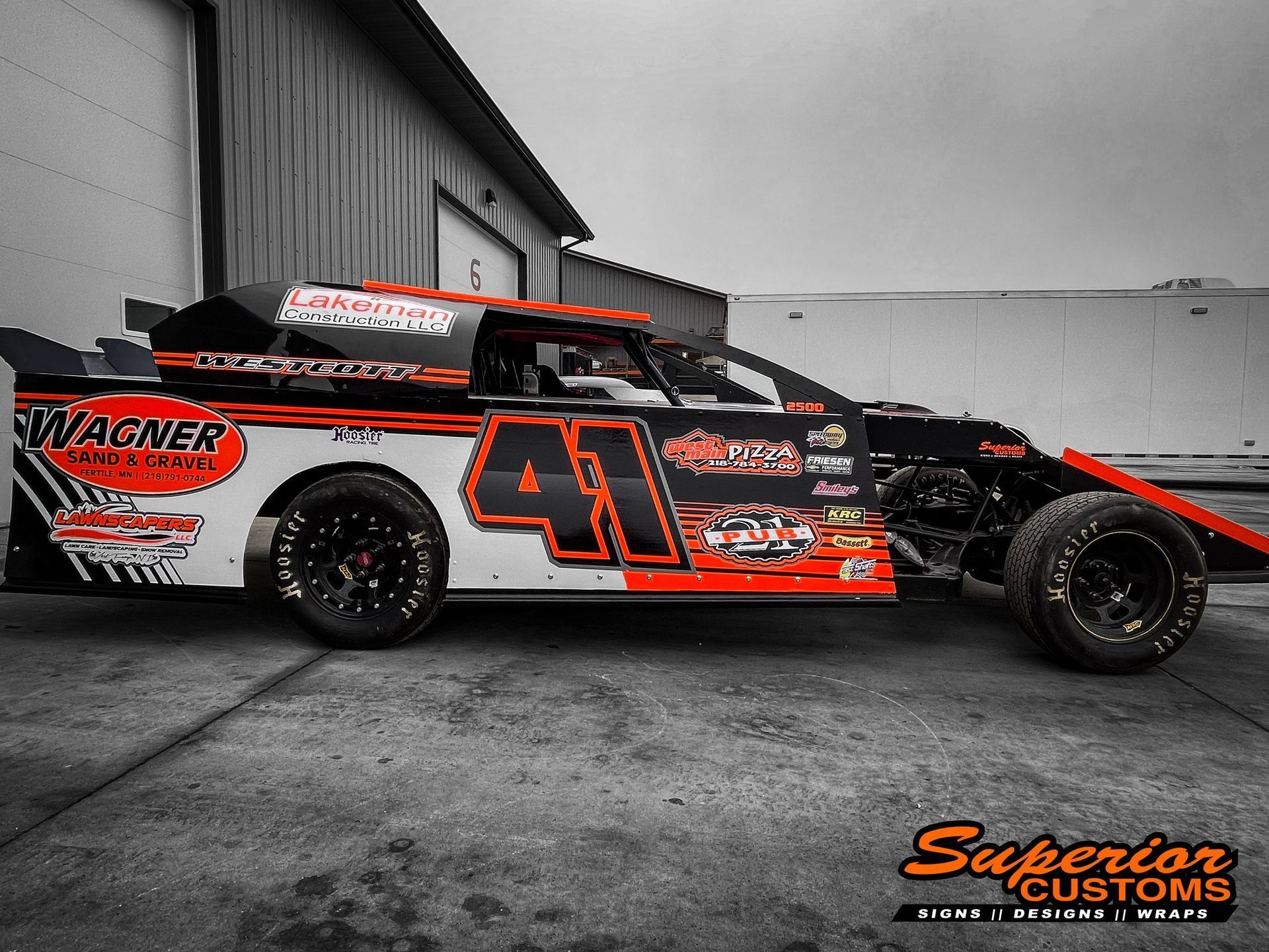 A race car with the number 41 on it